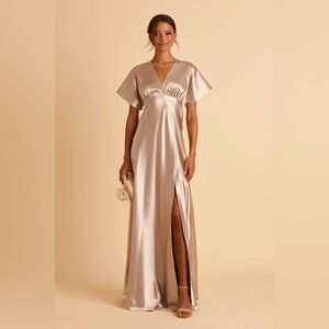 Birdy grey Marni Dress/Jesse kimono shiny satin Taupe XL***